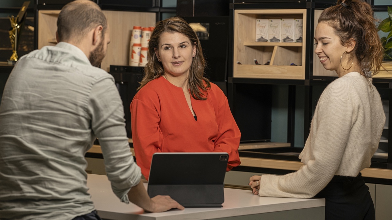 Coursemanager Maudy met haar collega's