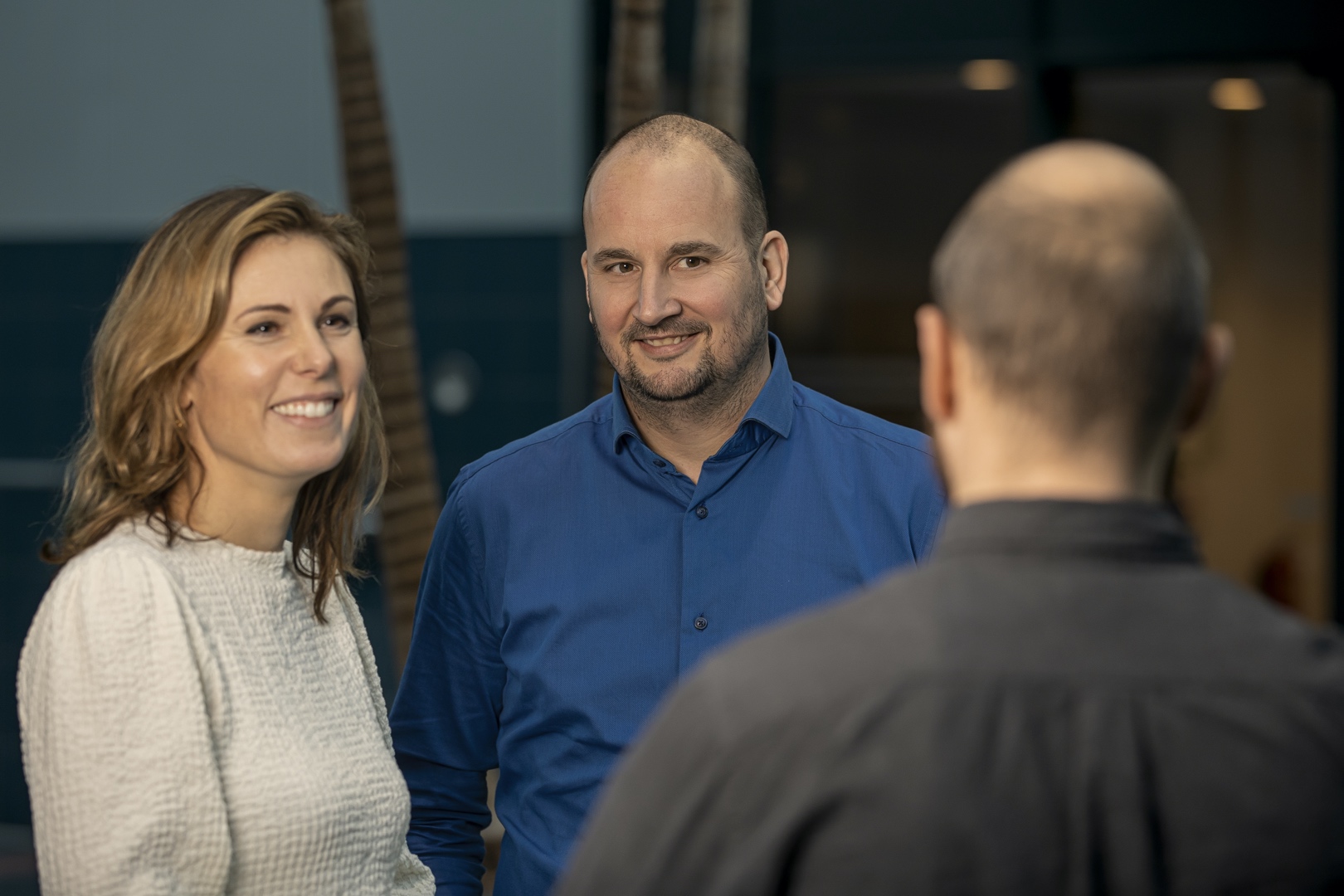 Maikel en collega's aan het werk op Beek
